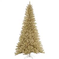 14' x 93" White/Gold Tinsel Tree 6551T