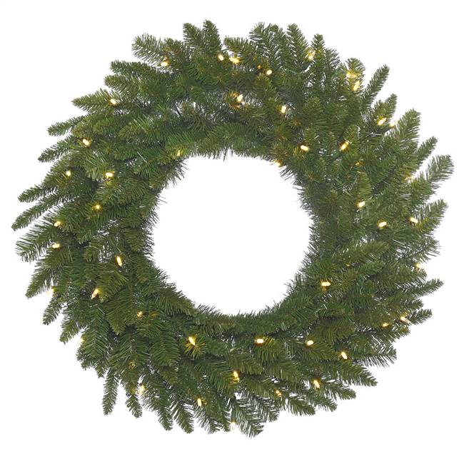 36" Durango Spruce Wreath 100LED WmWht