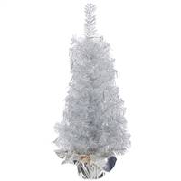 18" x 7" Crystal Silver Tree 141Tips