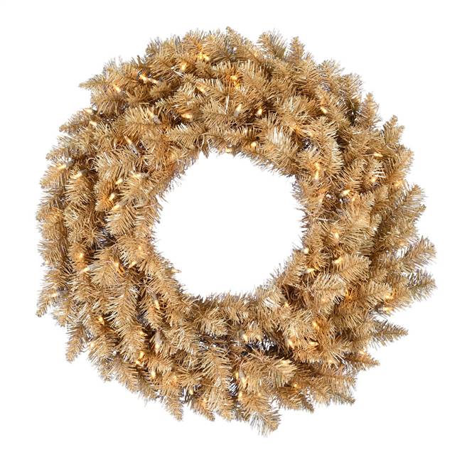 36" Gold Fir Wreath DuraLit 150WW