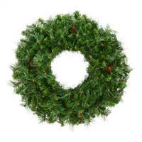 24" Cheyenne Pine Wreath 10 Cones 220T