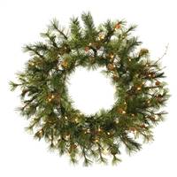 16" Prelit Mixed Country Wreath 35CL