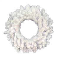 20" Crystal White Spruce Wreath 90 Tips