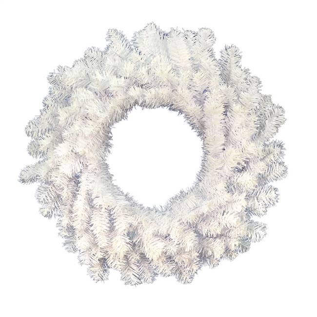 24" Crystal White Wreath 110 Tips