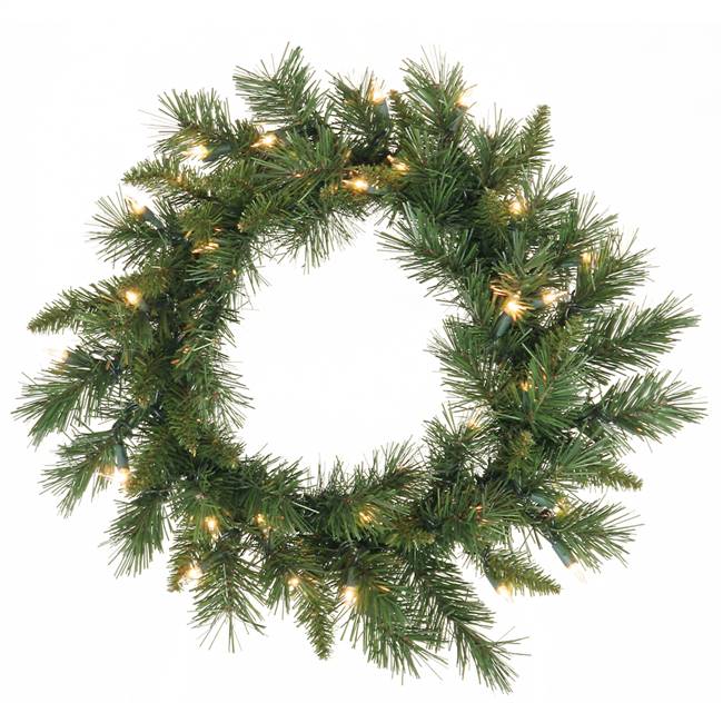 18" Imperial Pine Wreath 35 Clear 65T