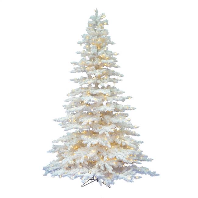 4.5' x 46" Flocked White 300LED WmWht