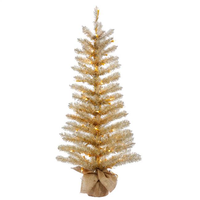 48" x 22" Champagne Tinsel Tree 100CL