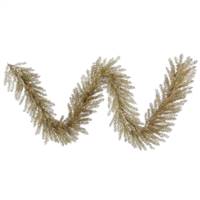 9' x 14" Champagne Tinsel Garland 350Tip