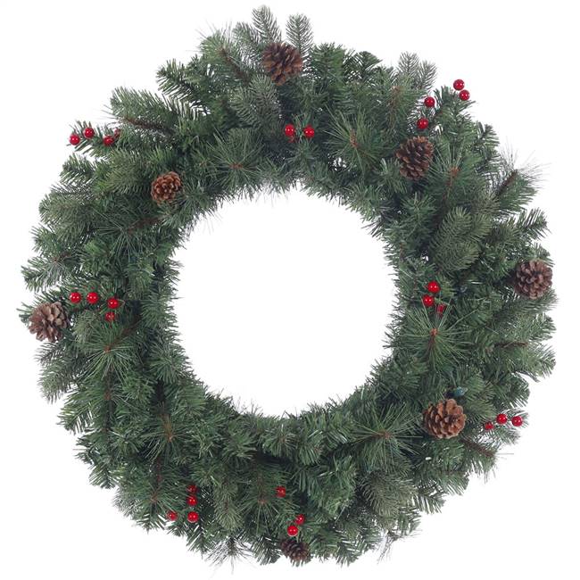 30" Wesley Mixed Pine Wreath 165Tips