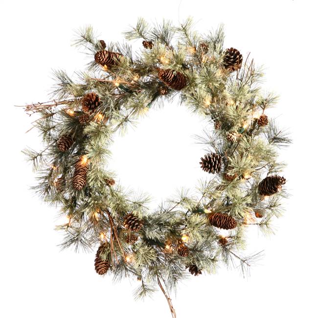 36" Dakota Wreath Dural LED 100WmWht