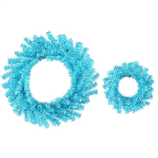 10"/18" Sky Blue Wreath Set 162T