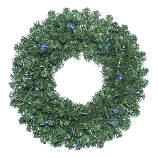 30" Oregon Fir Wreath WA 70LED Multi