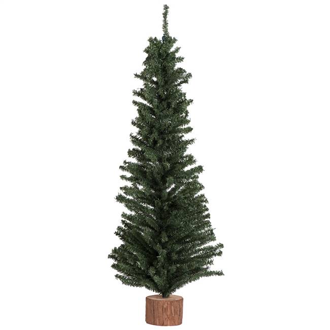 32" Mini Pine Tree 383 Tips Wood Base