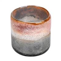 3" Sand Stone Round Glass Vase