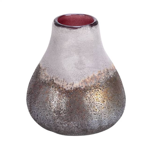 6" Milestone Gray Bottle Glass Vase