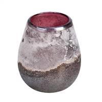 6" Milestone Gray Rioja Glass Vase