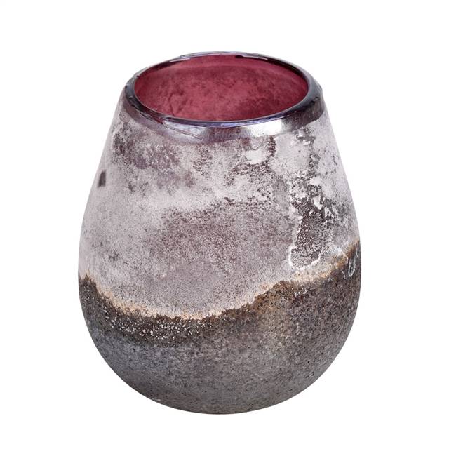 6" Milestone Gray Rioja Glass Vase