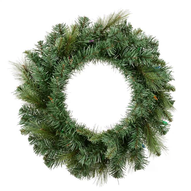 24" Mixed Brussels Pine Wreath 120T