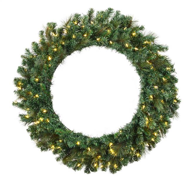 36" Mixed Brussels Wreath Dura-Lit 100WW