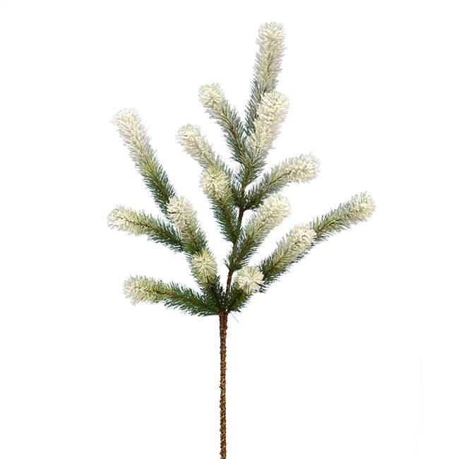 30" Frosted Jack Pine Spray 2/Pk