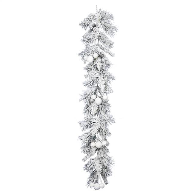 6' Frosted Beacon Pine Garland 32Tips