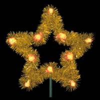 36” Gold Metallic Tree Top Star w/C7 LED