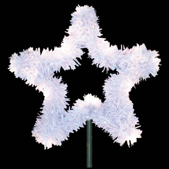 24” White Metallic Tree Top Star C7 LED