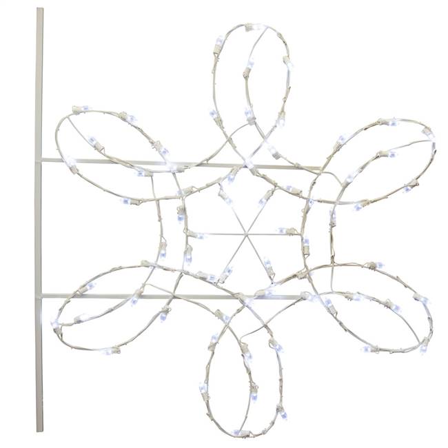 4.5' Double Spiral Snowflake 66 C7 LED