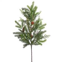 28" Cedar-White Spruce Spray w/Cones 30T