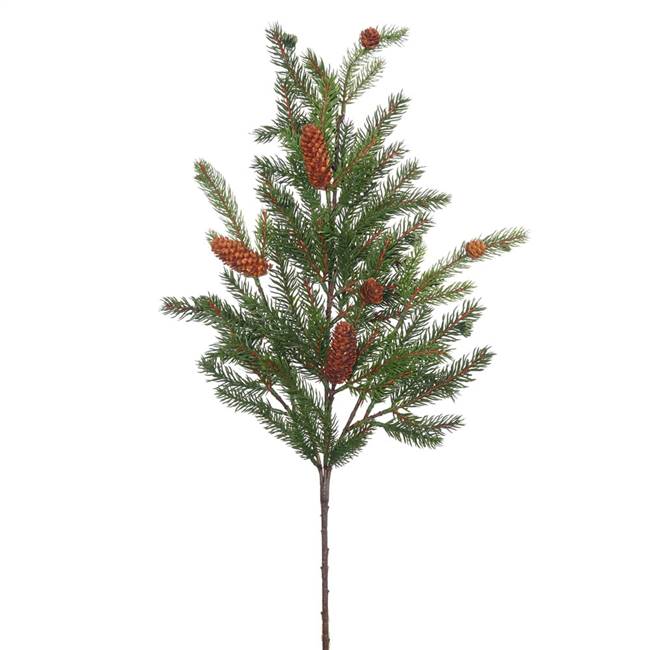 28" White Spruce Spray w/Cones 22Tips