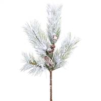 18" White Pine Spray w/Snow-Cones 4Tips