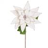 24" Poinsettia Stem Ivory 3/Bag