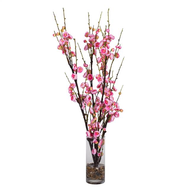 35" Pink Cherry Blossom in Cyclinder