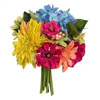 15" Poppy/Dahlia/Hydrangea Bouquet