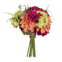 8" Poppy/Dahlia/ Succulent Bouquet