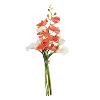 21" Orange Orchid with Calla Bundle