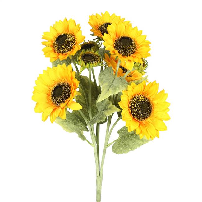 22" Yellow Sunflower Bush