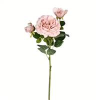 27" Gray Mauve Rose Stem Pk/3