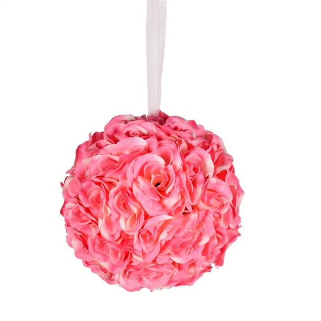 8" Pink Rose Ball