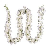 70" White Wisteria Vine Pk/2