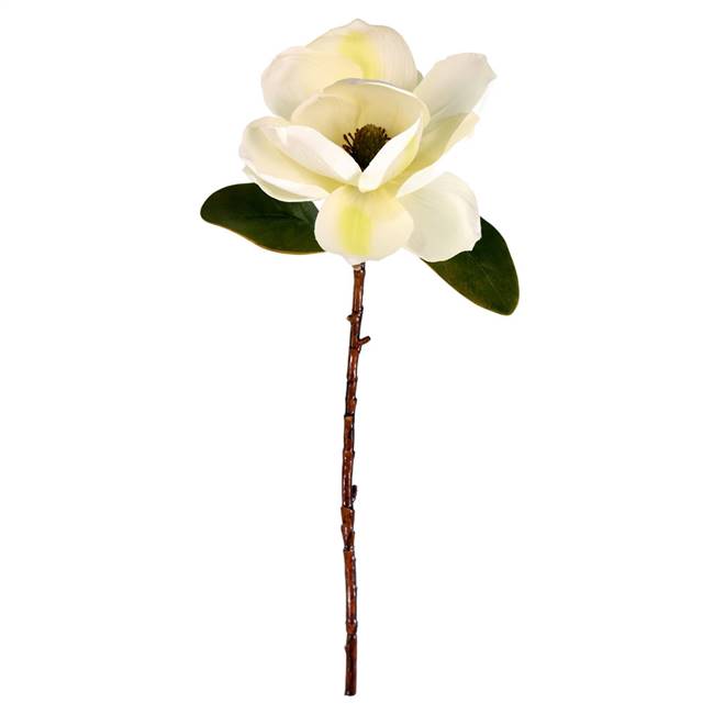 20" White Single Magnolia Pick Pk/3