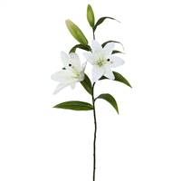 33" White Tiger Lily Stem 2/Pk