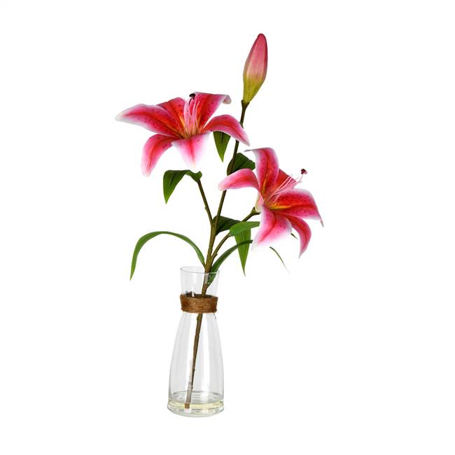 16.5" Pink Lily Floral Arrangement