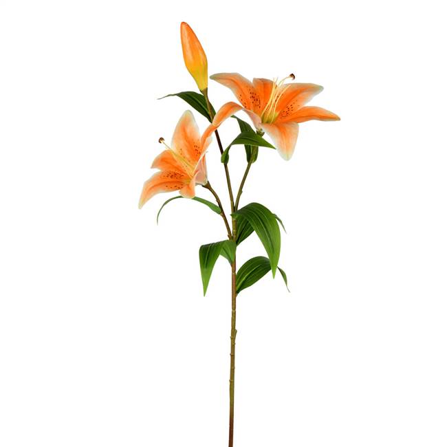 33.5" Orange Lily Floral Spray x2 Flower