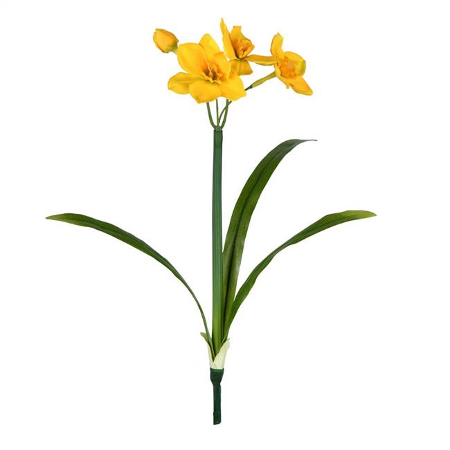 13" Yellow Narcissus Spray (Pk/3)