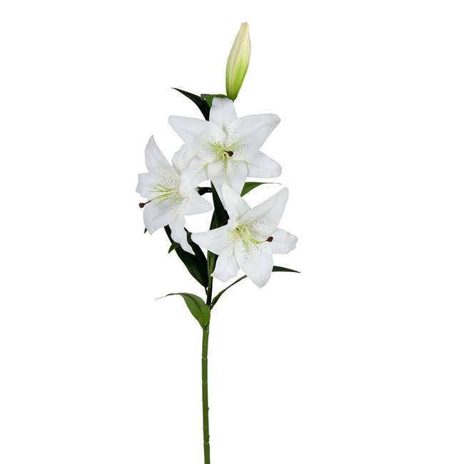 36" White Lily Spray (2/pk)