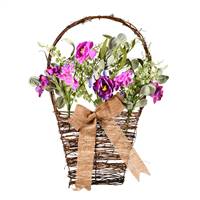 20" Mixed Purple Flower Basket