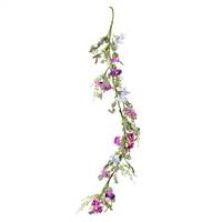 60" Mixed Purple Floral Garland
