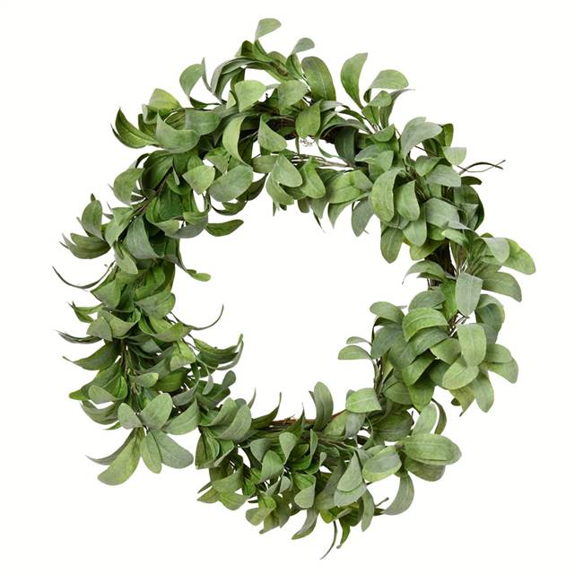 22" Lamb Ear Leaf Wreath