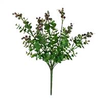 14.5" Purple Berry Money Leaf Bush Pk/2